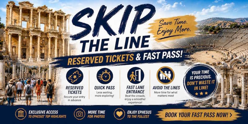 Ephesus fast pass benefits — reserved tickets, quick pass, fast lane entrance and no queueing at the gate