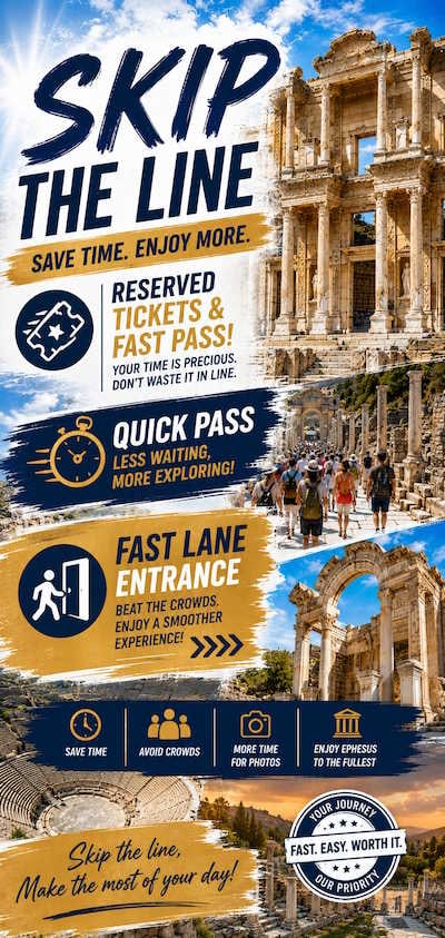 Ephesus quick pass and fast lane entrance — less waiting, more time exploring the ruins
