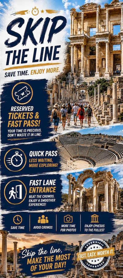No waiting at the Ephesus gates with reserved tickets and a fast pass