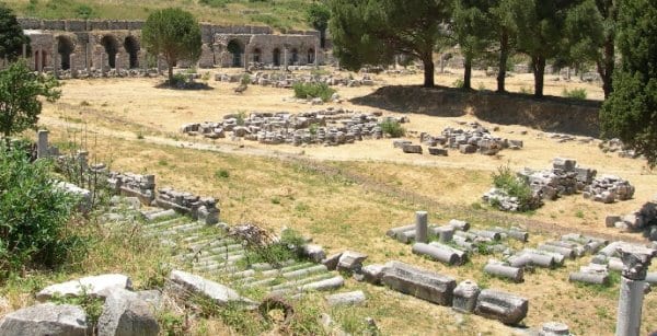 The wide open square of the Commercial Agora of Ephesus