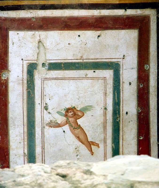 An Eros figure painted on a wall of the Terrace Houses of Ephesus
